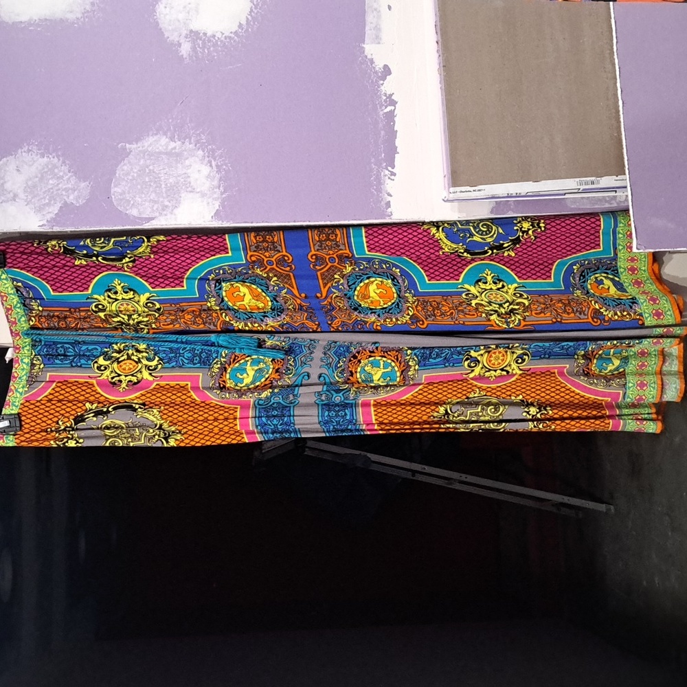 MULTI COLOR BOHO WIDE LEG PANTS